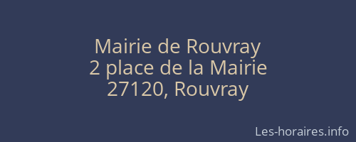 Mairie de Rouvray