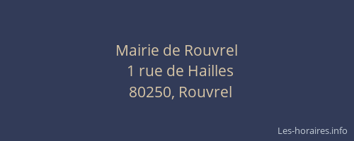Mairie de Rouvrel
