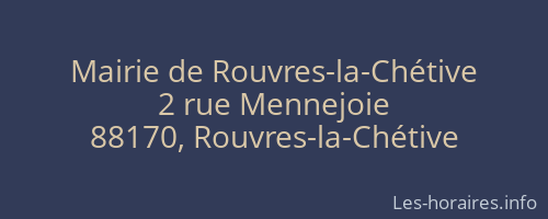 Mairie de Rouvres-la-Chétive