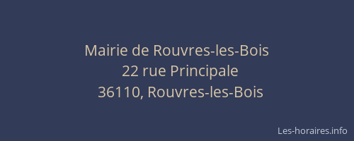 Mairie de Rouvres-les-Bois