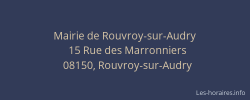 Mairie de Rouvroy-sur-Audry
