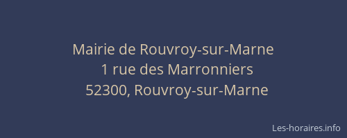 Mairie de Rouvroy-sur-Marne