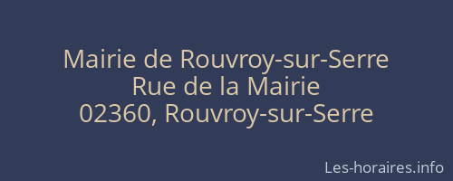 Mairie de Rouvroy-sur-Serre