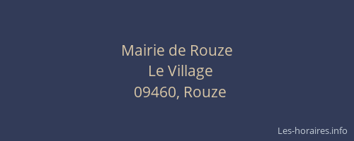 Mairie de Rouze