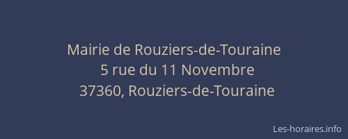 Mairie de Rouziers-de-Touraine