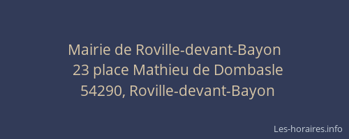 Mairie de Roville-devant-Bayon