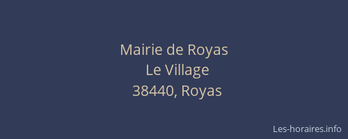 Mairie de Royas
