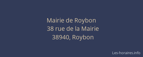 Mairie de Roybon
