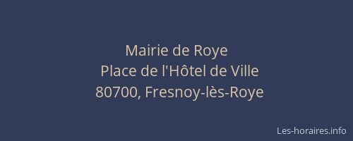 Mairie de Roye