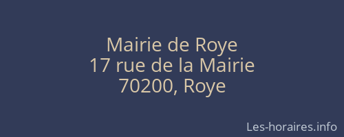 Mairie de Roye