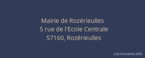Mairie de Rozérieulles