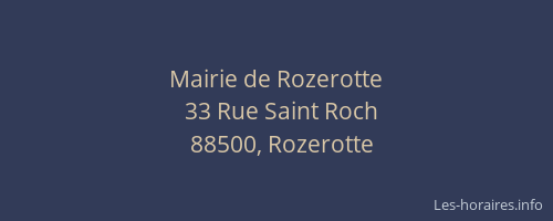 Mairie de Rozerotte