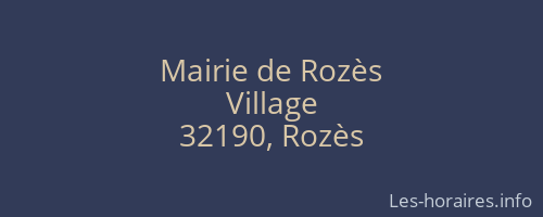 Mairie de Rozès