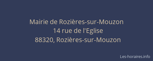 Mairie de Rozi&egrave;res-sur-Mouzon