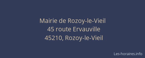 Mairie de Rozoy-le-Vieil