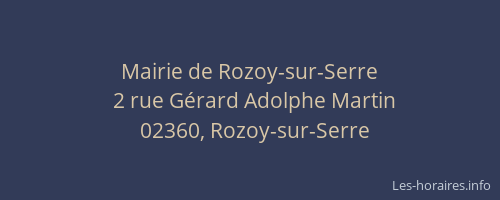 Mairie de Rozoy-sur-Serre