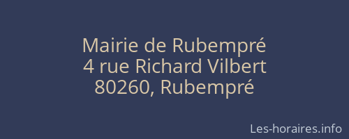 Mairie de Rubempré