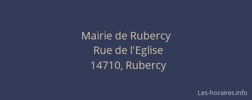 Mairie de Rubercy