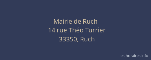 Mairie de Ruch