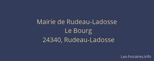 Mairie de Rudeau-Ladosse