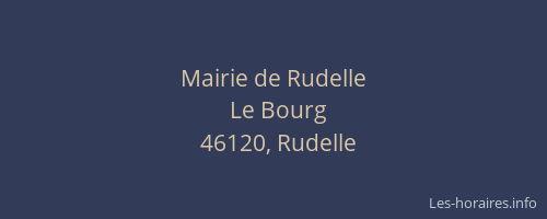 Mairie de Rudelle