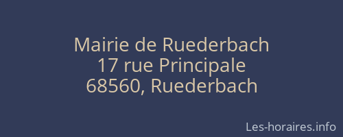 Mairie de Ruederbach