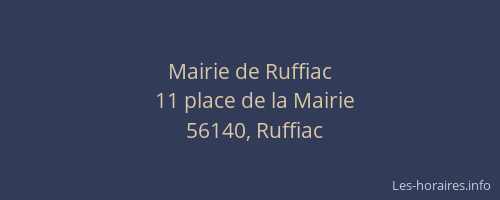 Mairie de Ruffiac