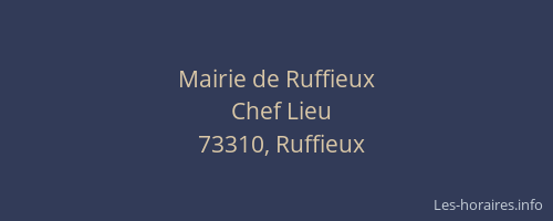 Mairie de Ruffieux