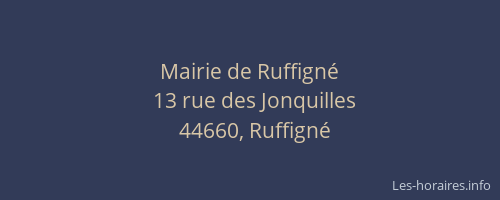 Mairie de Ruffigné
