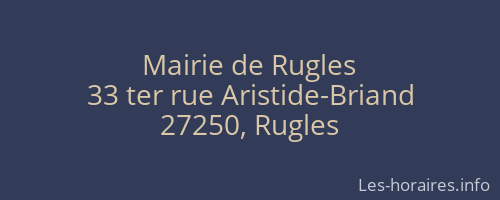 Mairie de Rugles