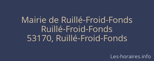 Mairie de Ruillé-Froid-Fonds