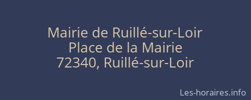Mairie de Ruillé-sur-Loir