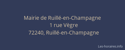 Mairie de Ruill&eacute;-en-Champagne