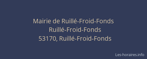 Mairie de Ruillé-Froid-Fonds