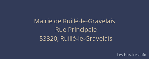Mairie de Ruill&eacute;-le-Gravelais