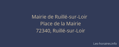 Mairie de Ruill&eacute;-sur-Loir
