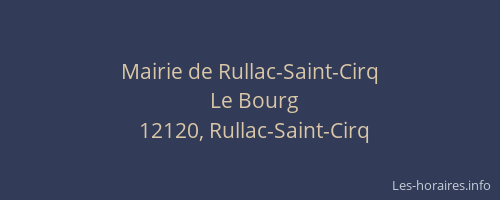 Mairie de Rullac-Saint-Cirq