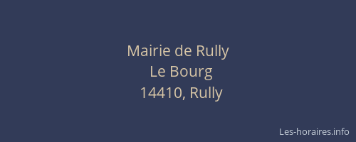 Mairie de Rully