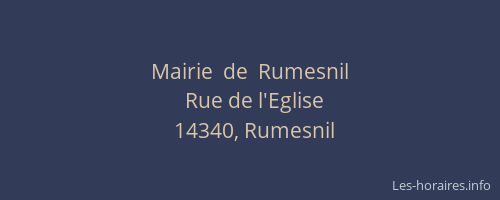 Mairie  de  Rumesnil