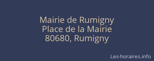 Mairie de Rumigny