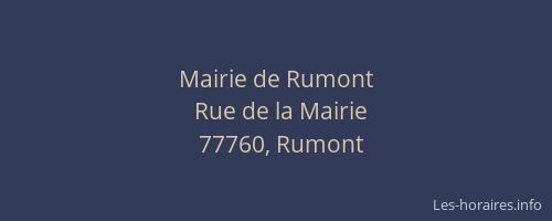 Mairie de Rumont