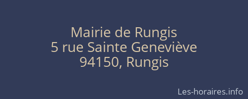Mairie de Rungis