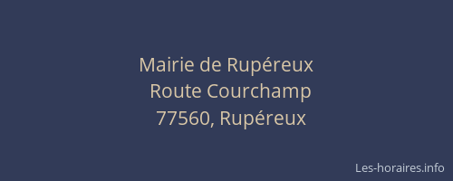 Mairie de Rupéreux