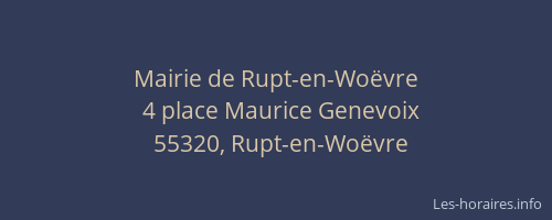 Mairie de Rupt-en-Wo&euml;vre