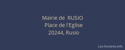 Mairie de  RUSIO