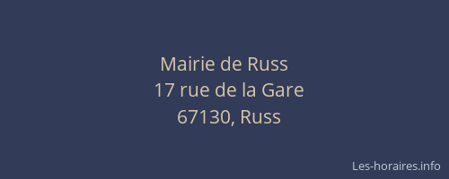 Mairie de Russ