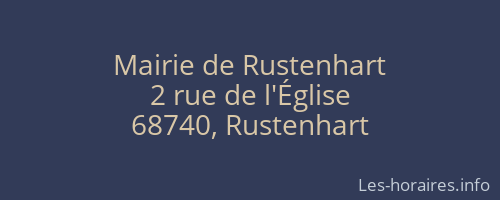 Mairie de Rustenhart