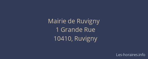 Mairie de Ruvigny