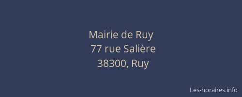 Mairie de Ruy