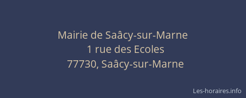 Mairie de Saâcy-sur-Marne